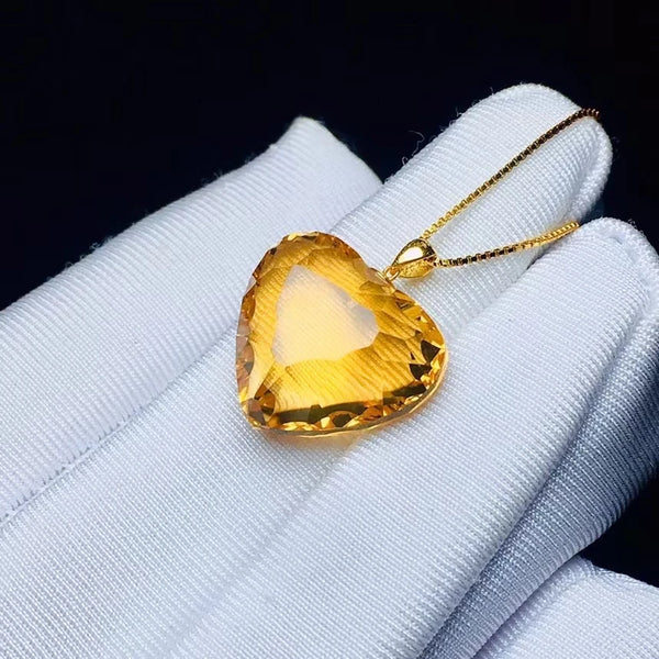 Yellow Citrine Quartz Pendant-ToShay.org
