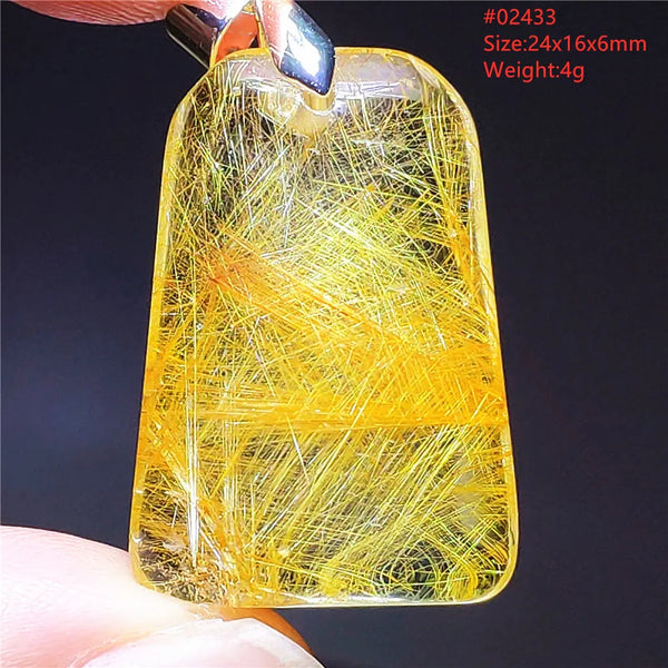 Gold Rutilated Quartz Pendant-ToShay.org
