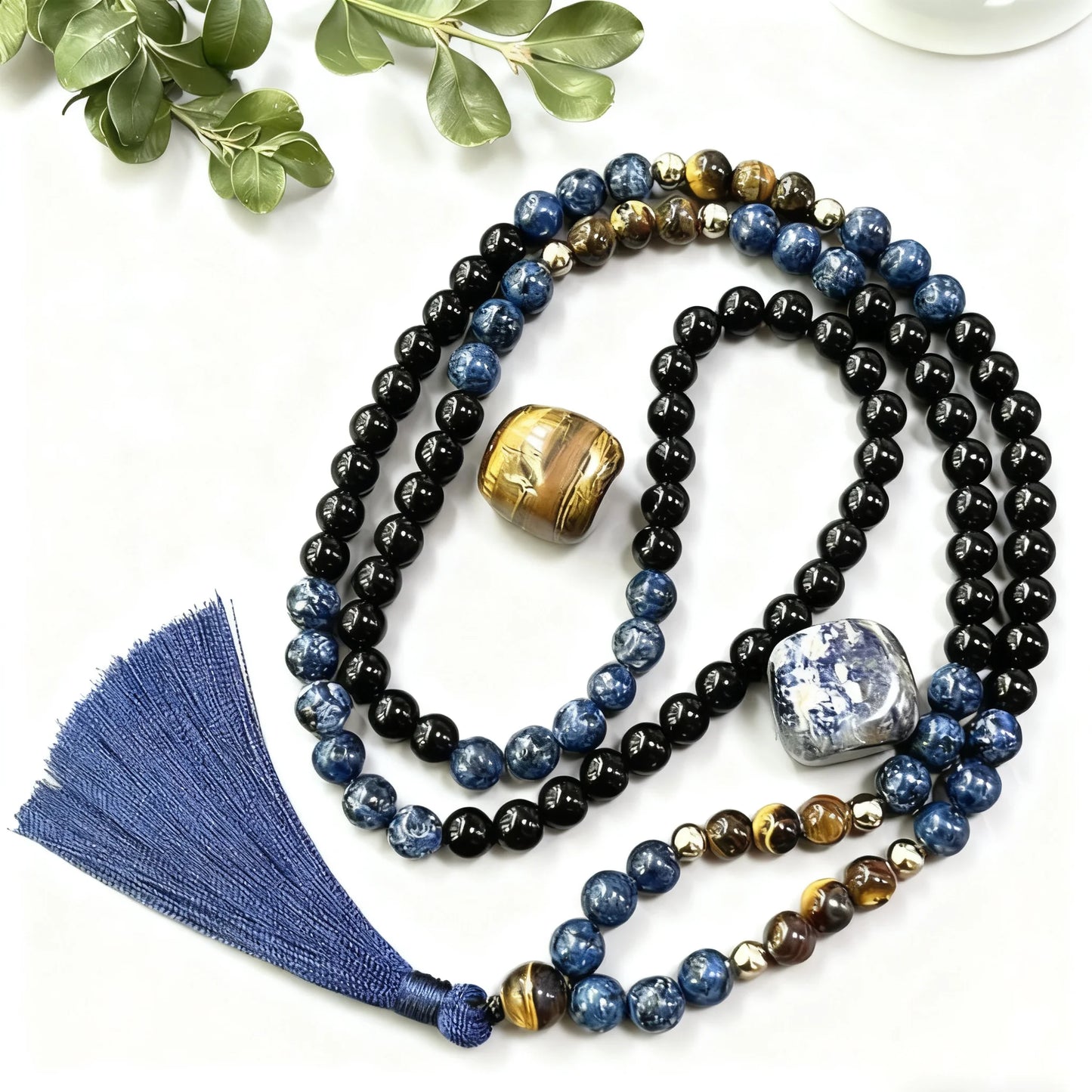 Blue Tiger Eye Mala Beads-ToShay.org
