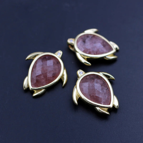 Mixed Crystal Turtle Charms-ToShay.org