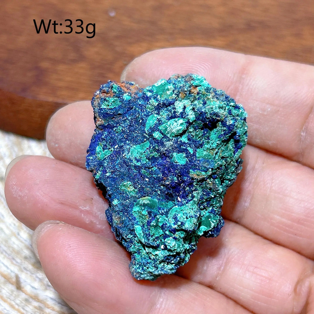 Blue Chrysocolla with Azurite Stone-ToShay.org