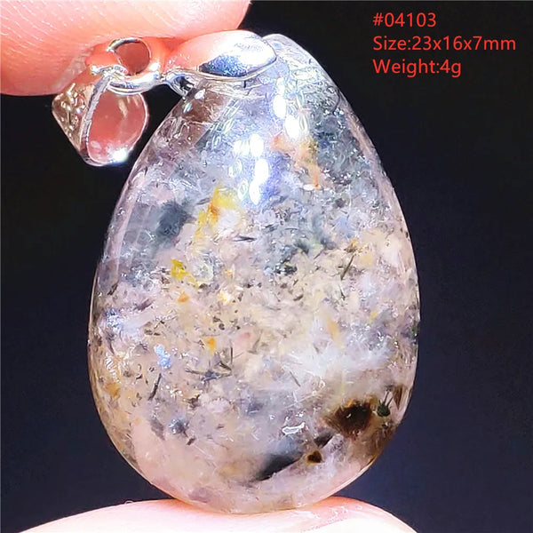 Purple Rutilated Auralite Pendant-ToShay.org