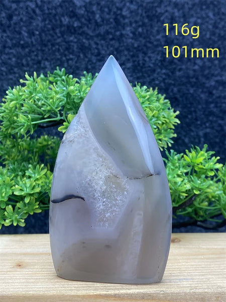 Blue Agate Geode Torch-ToShay.org