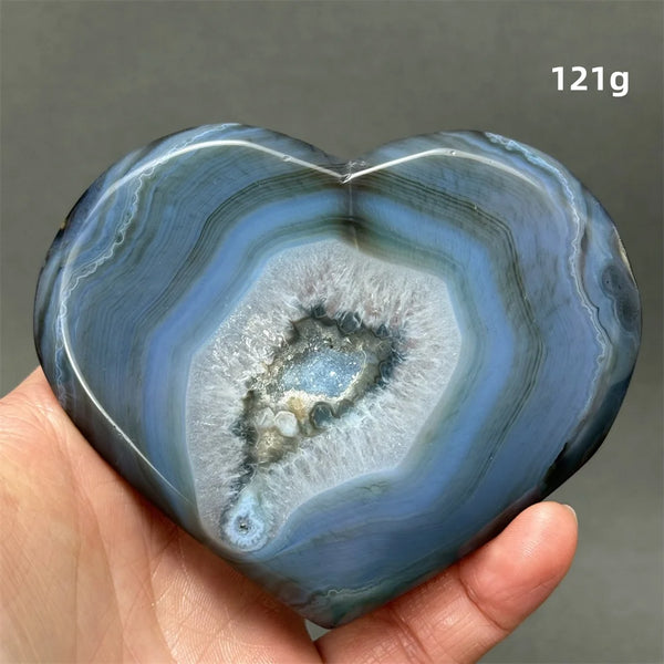 Blue Agate Geode Heart-ToShay.org