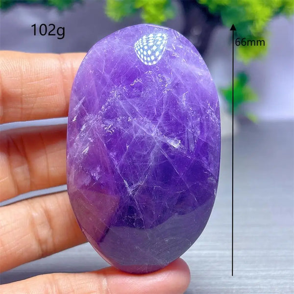 Purple Amethyst Palm Stone-ToShay.org