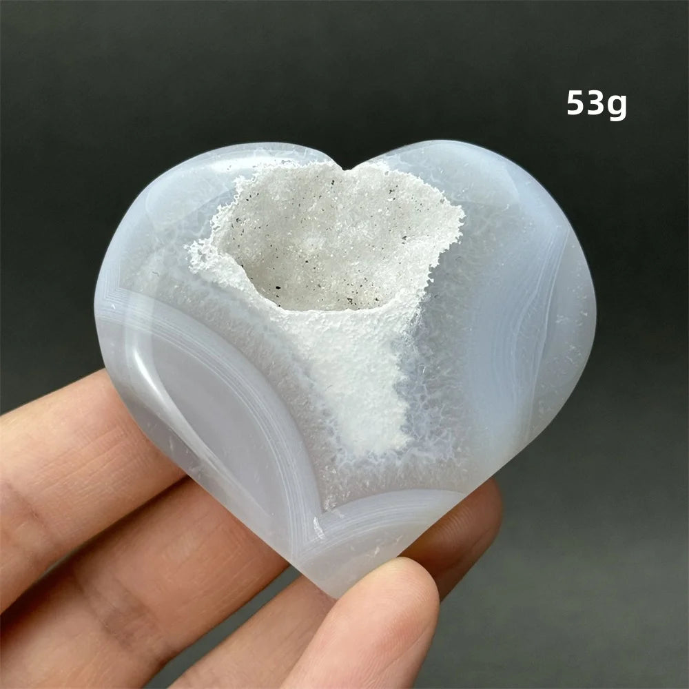 Grey Agate Geode Heart-ToShay.org