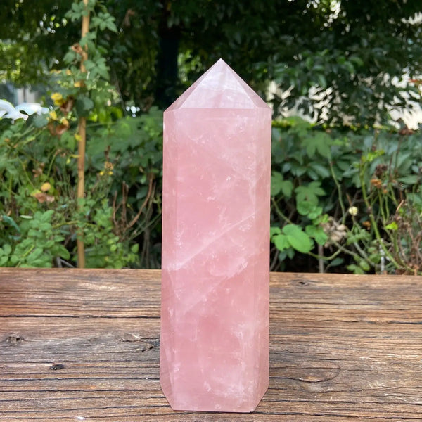 Pink Rose Quartz Obelisk-ToShay.org
