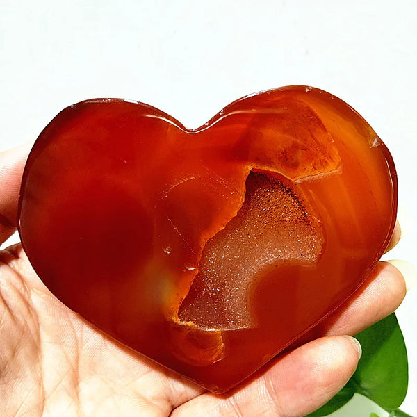 Red Agate Geode Heart-ToShay.org