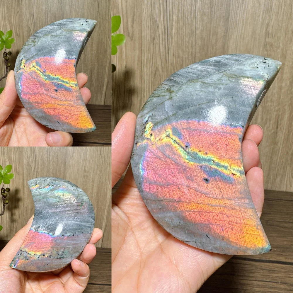 Purple Flashy Labradorite Moon-ToShay.org
