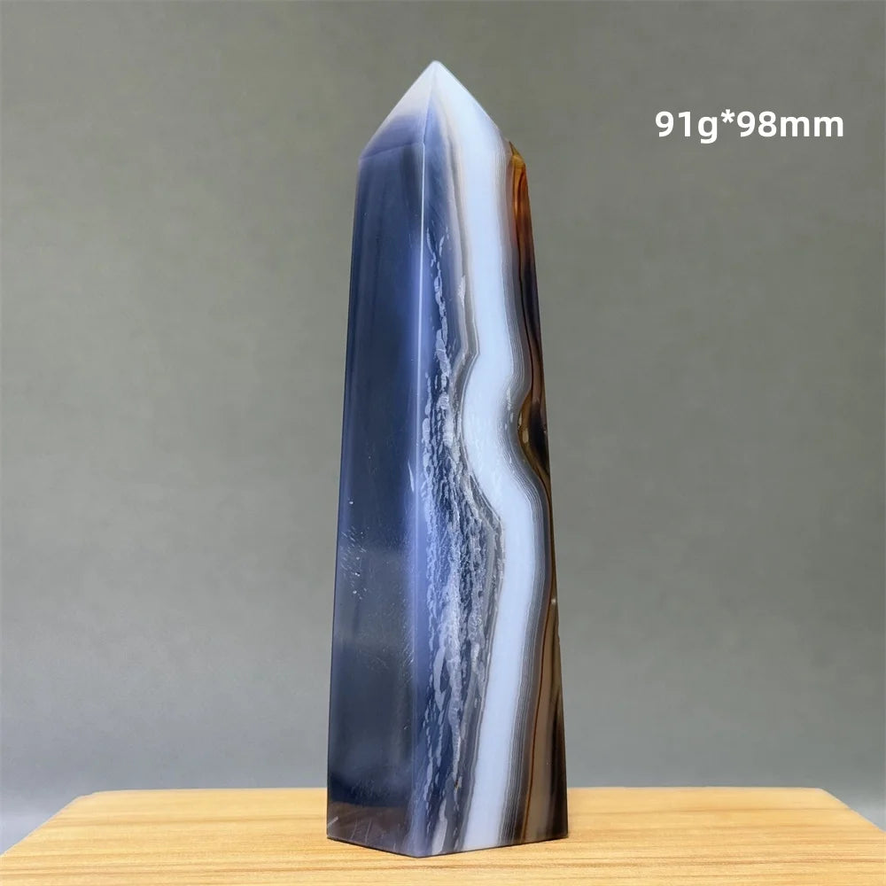 Blue Striped Agate Tower-ToShay.org