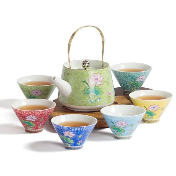 Enamel Porcelain Tea Sets-ToShay.org