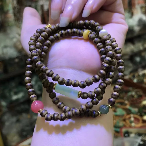 Wood Agarwood Wrap Bracelet-ToShay.org