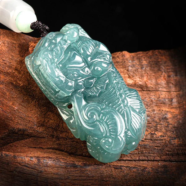 Blue Jadeite Pixiu Pendant-ToShay.org
