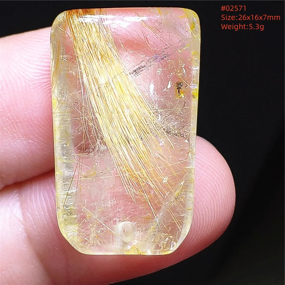 Gold Rutilated Quartz Pendant-ToShay.org
