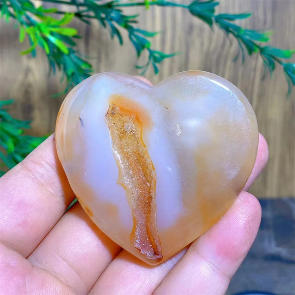 Red Agate Geode Heart-ToShay.org