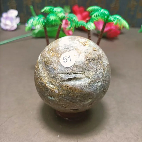 Purple Sphalerite Geode Ball-ToShay.org