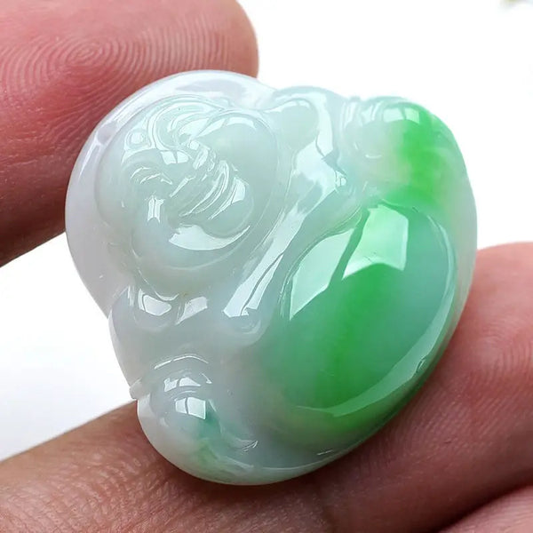 Green Jadeite Maitreya Buddha-ToShay.org