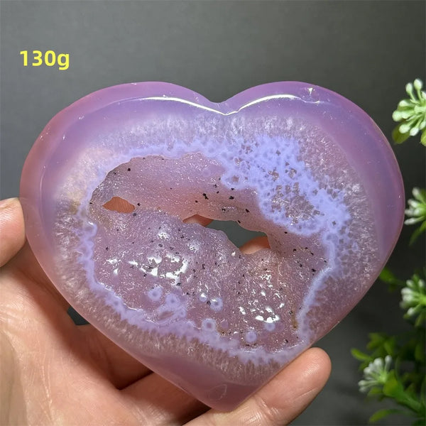 Pink Agate Geode Heart-ToShay.org