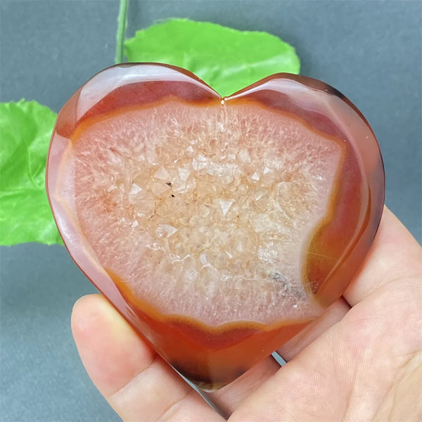 Red Agate Geode Heart-ToShay.org