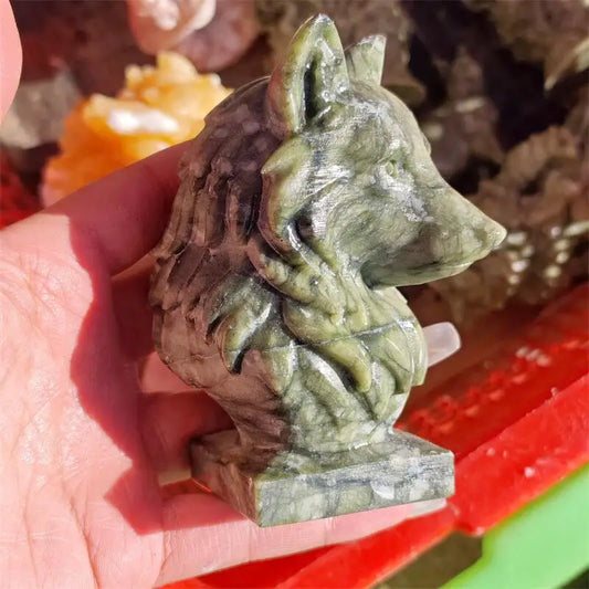Green Ophiolite Wolf Head-ToShay.org