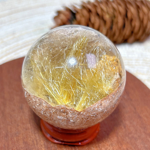 Gold Rutilated Crystal Ball-ToShay.org