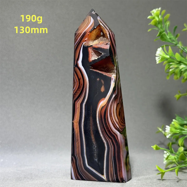 Black Red Striped Agate Obelisk-ToShay.org