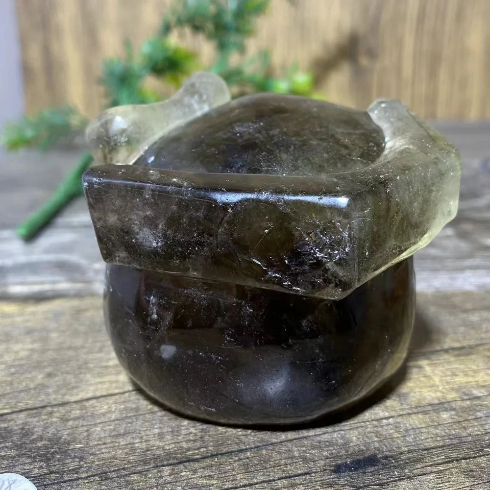 Brown Smokey Citrine Quartz Skull-ToShay.org