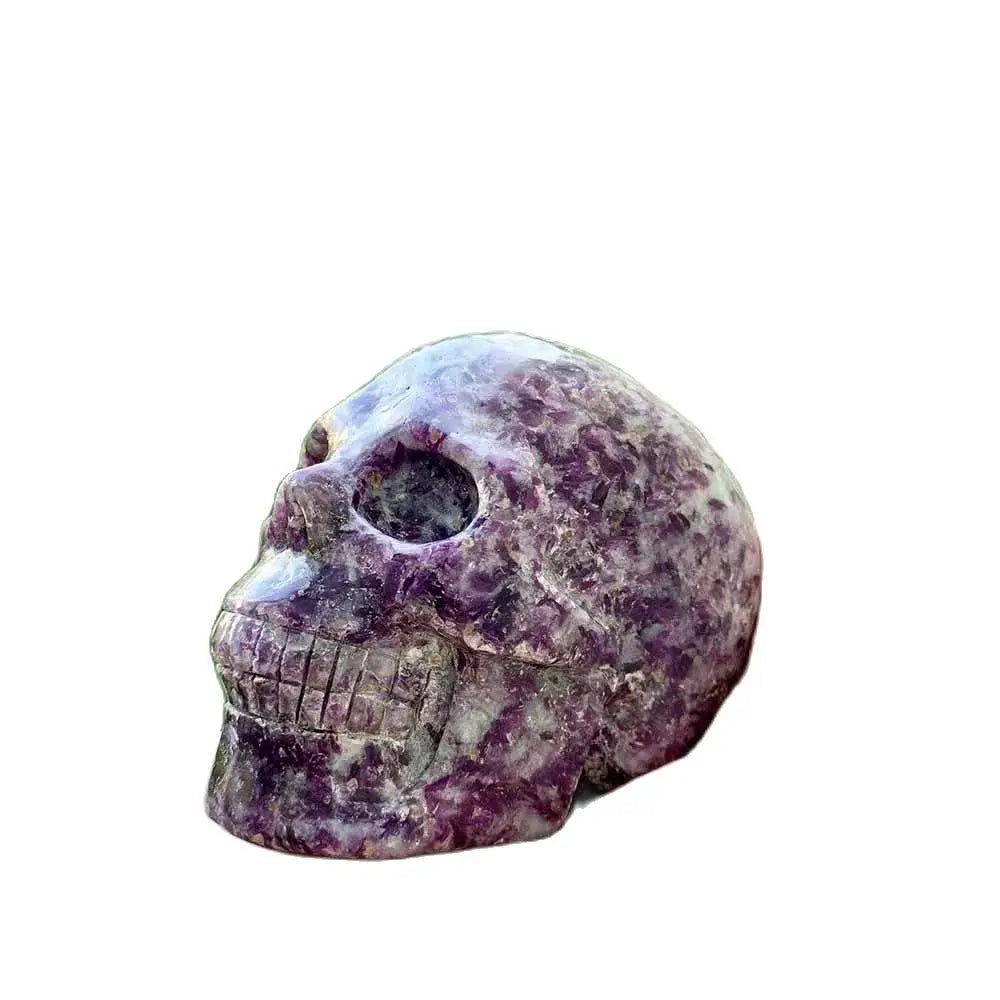 1PC Natural Purple mica Skull Divination Healing Energy Crystal Festival Gifts FengShui Meditation Home Collection Decoration-ToShay.org