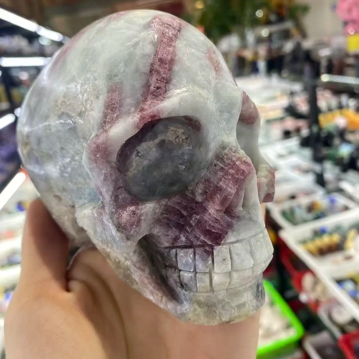 Pink Tourmaline Skull-ToShay.org