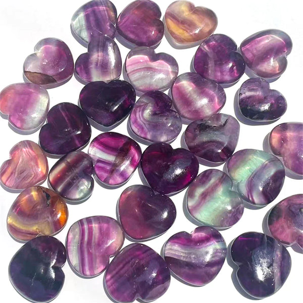 Rainbow Fluorite Hearts-ToShay.org