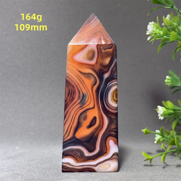 Black Red Striped Agate Obelisk-ToShay.org