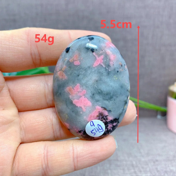 Pink Rhodonite Palm Stones-ToShay.org