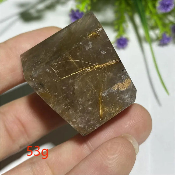 Gold Rutilated Hair Crystal-ToShay.org