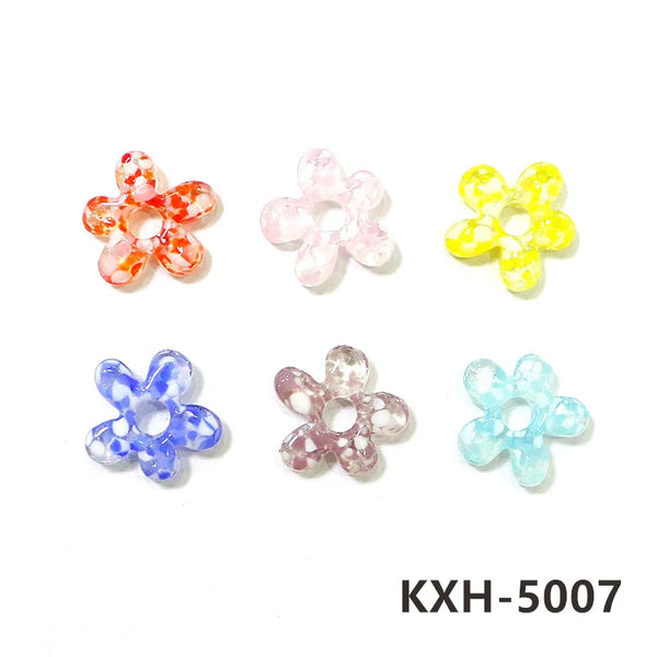 Mixed Glass Flower Pendants-ToShay.org