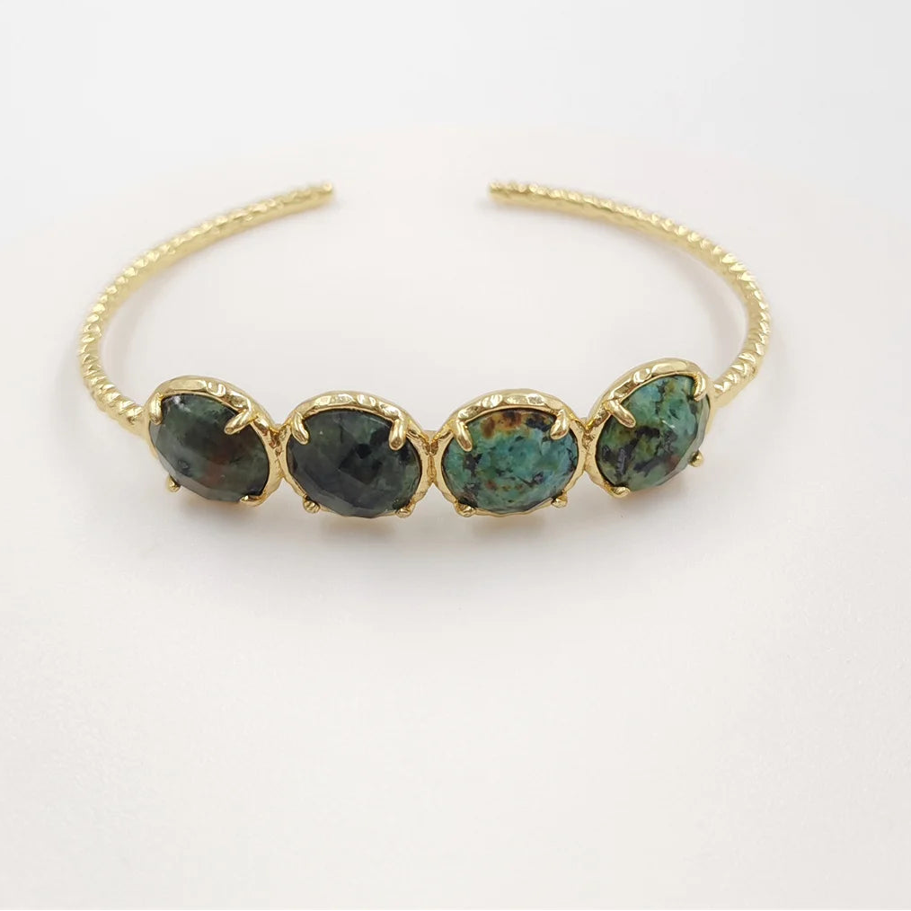 Mixed Crystal Cuff Bangle-ToShay.org