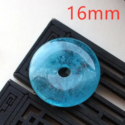 Blue Aquamarine Donut Pendant-ToShay.org