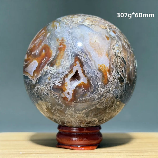 Red Moss Crystal Agate Ball-ToShay.org