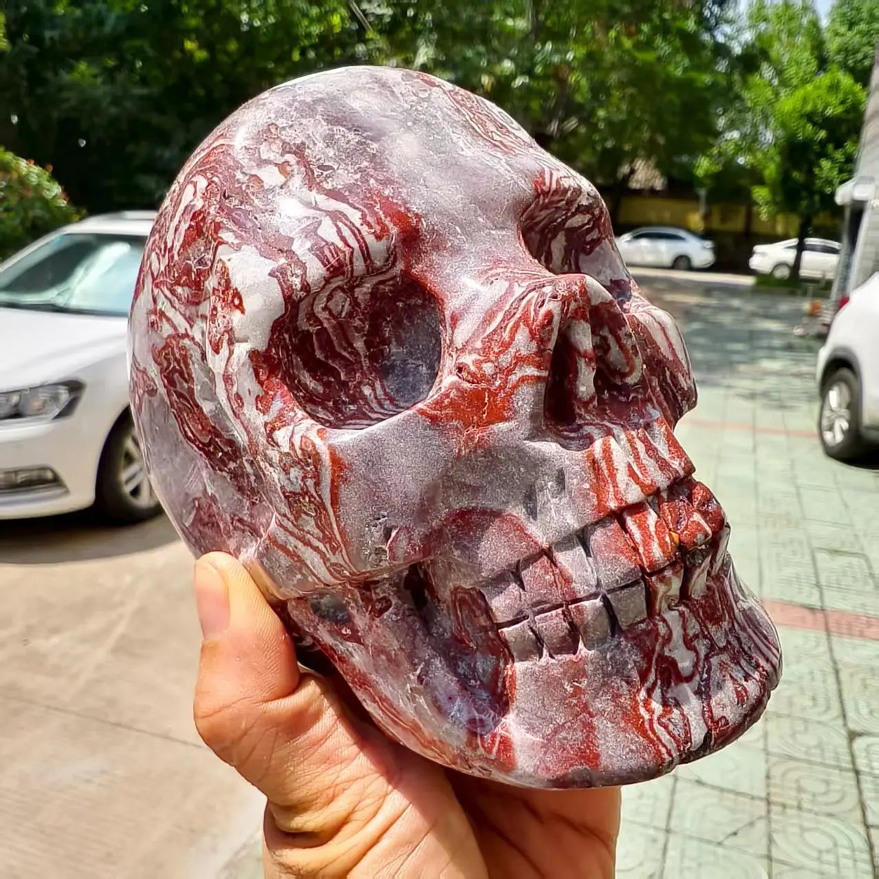Red Agate Skull-ToShay.org