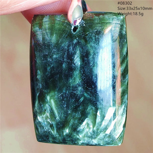 Green Seraphinite Pendant-ToShay.org