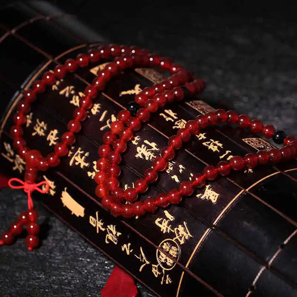 Red Carnelian Prayer Mala-ToShay.org