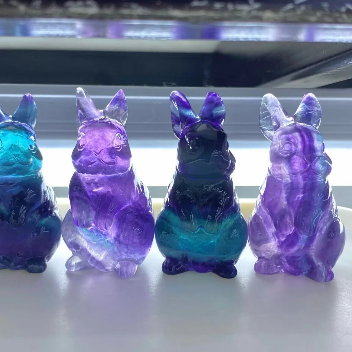 Rainbow Fluorite Figurines-ToShay.org