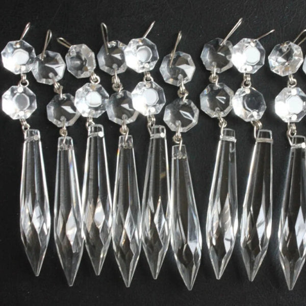 Clear Crystal Chandelier Icicle Prisms-ToShay.org
