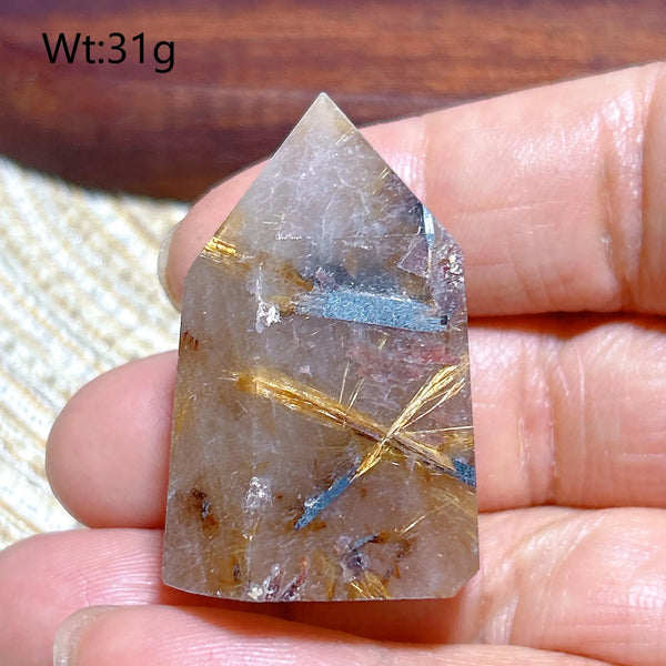 Gold Rutilated Crystal Point-ToShay.org