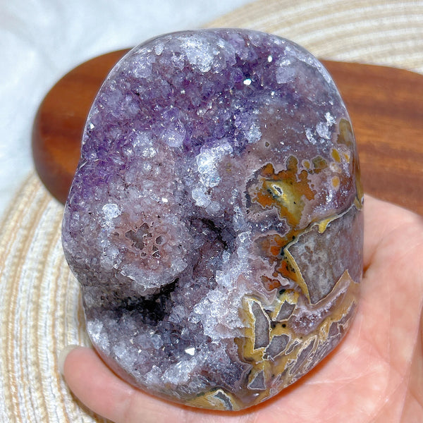 Purple Amethyst Druzy Crystal-ToShay.org
