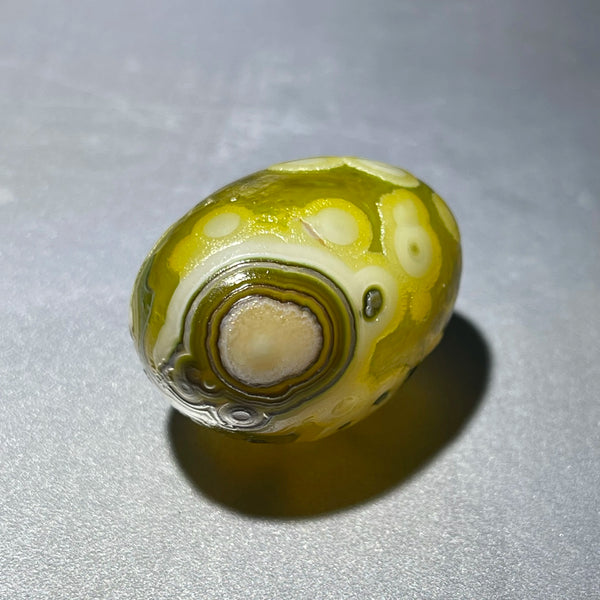 Green Gobi Flower Eye Agate-ToShay.org