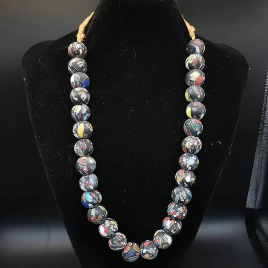 Rainbow Glass Bead Necklace-ToShay.org
