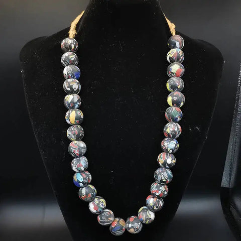 Rainbow Glass Bead Necklace-ToShay.org