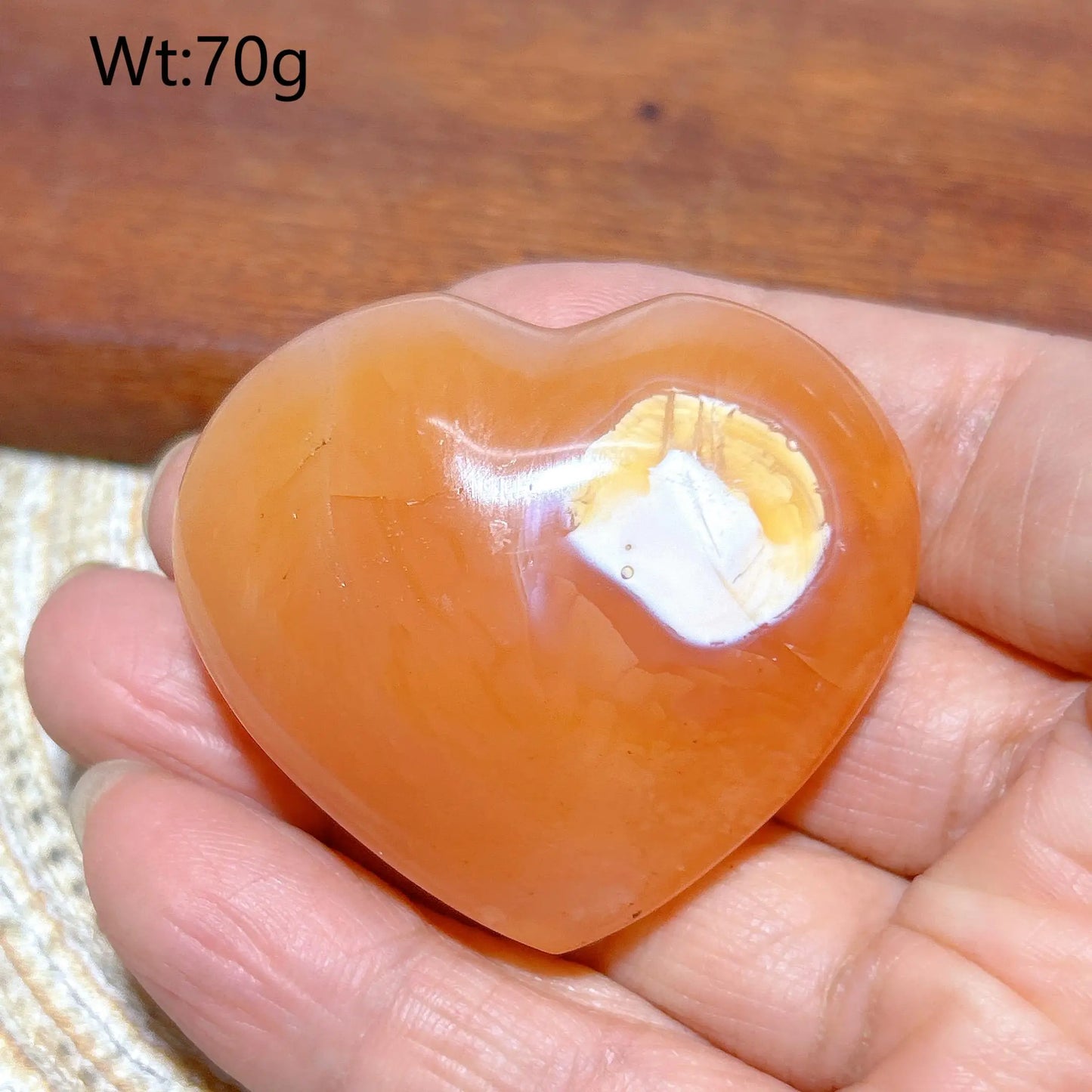 Orange Carnelian Druzy Heart-ToShay.org