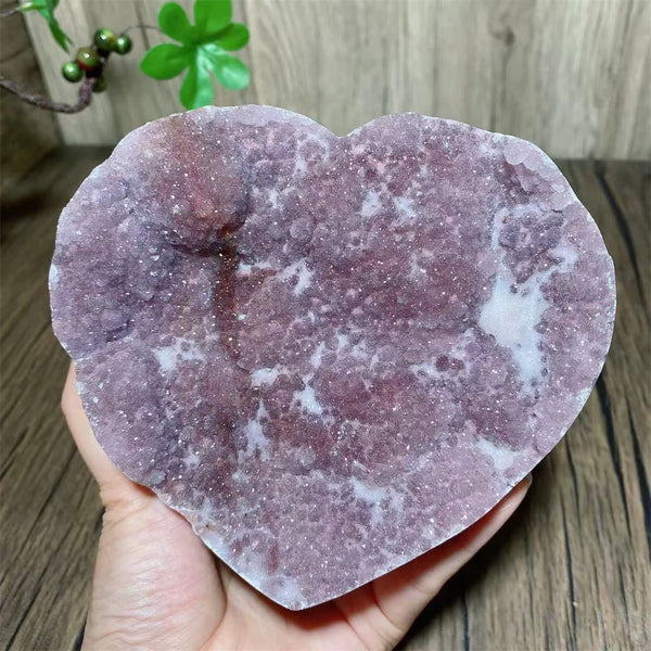 Pink Amethyst Cluster Heart-ToShay.org