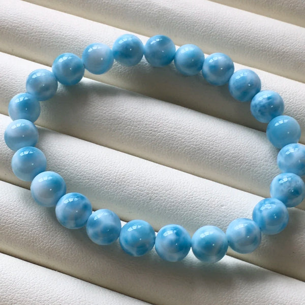 Blue Larimar Bead Bracelet-ToShay.org